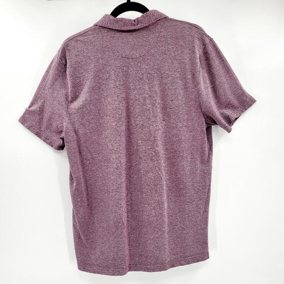 Buffalo David Bitton Maroon Red Polo Shirt with Pocket Short-Sleeved Men's Sz L - Picture 2 of 6